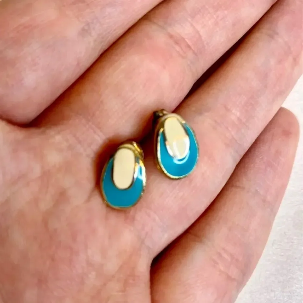 Retro Enamel Raindrop‎ Earring Set